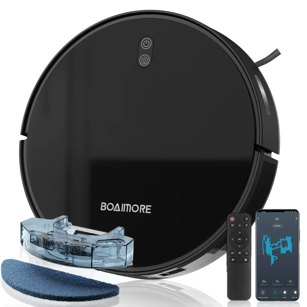 Robot Vacuum Cleaner Combo Mop,6000PA Suction Robotic,WiFi/Voice Control,Auto-Recharge,Pet Hair For Home Vacuum Cleaning Robotic