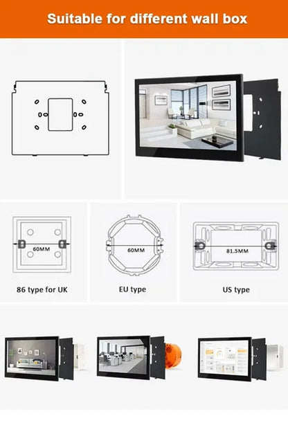 2026 New Wall Mount 8 Inch Android 13 POE Tablet Metal Body Smart Home Control Panel Support Tuya Home Assistant